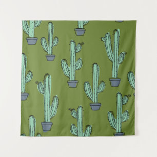 Tapiz Ilustración de cactus en maceta