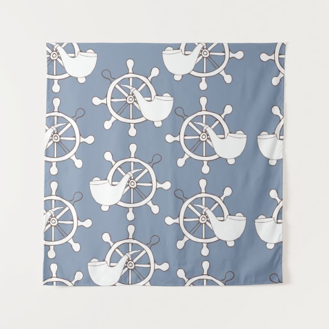 Tapiz Ilustracion de cosecha sin soldadura rueda de patr (Anverso)