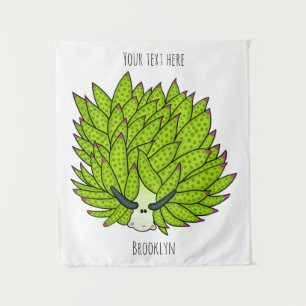 Tapiz Ilustración de dibujos animados de babosa de hoja