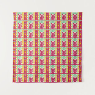 Tapiz Ilustracion de diseño textil tradicional indio