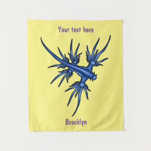 Tapiz Ilustracion de dragón azul