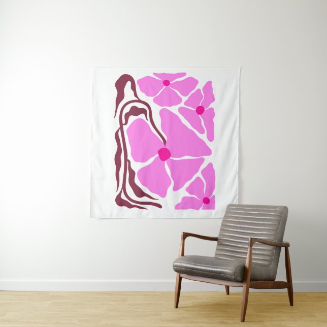 Tapiz Ilustración de flores arte (In situ)