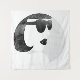 Tapiz Ilustracion de gafas de sol de mujeres de moda