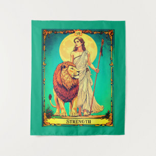 Tapiz Ilustracion de la tarjeta Tarot, fuerza