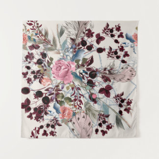 Tapiz Ilustracion de moda bo-ho con flores subió y p