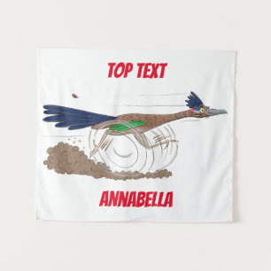 Tapiz Ilustracion de pájaro personalizado de pista diver