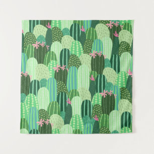 Tapiz Ilustracion de patrón de Cactus sin soldadura de c