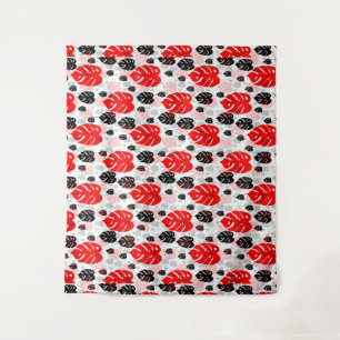 Tapiz Ilustracion de patrón de forma abstracto de hoja n