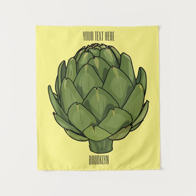 Tapiz Ilustracion de personalizado Artichoke (Anverso)