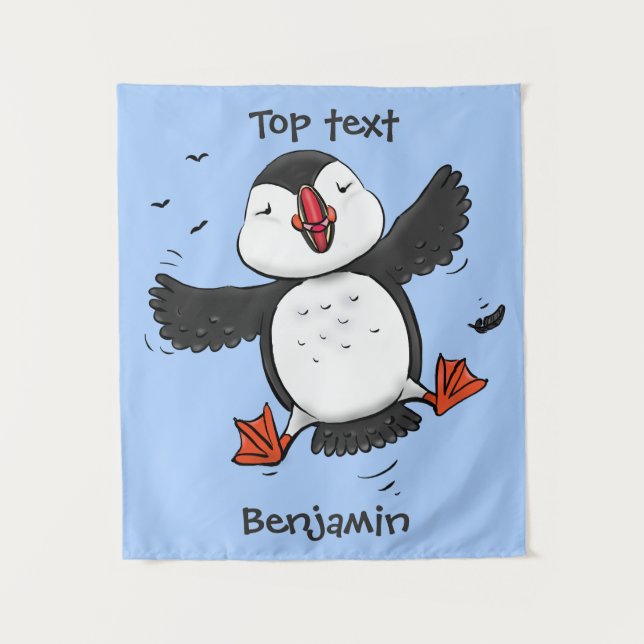 Tapiz Ilustracion de personalizado azul del ataúd flotan (Anverso)