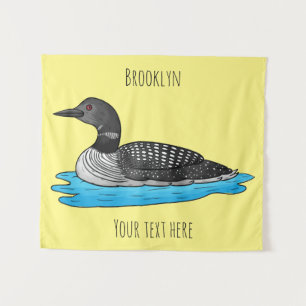 Tapiz Ilustracion de personalizado de aves de Loon