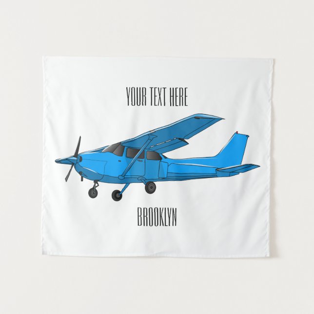 Tapiz Ilustracion de personalizado de aviones (Anverso (horizontal))