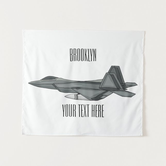 Tapiz Ilustracion de personalizado de aviones de combate (Anverso (horizontal))