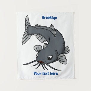 Tapiz Ilustracion de personalizado de bagre cúbico