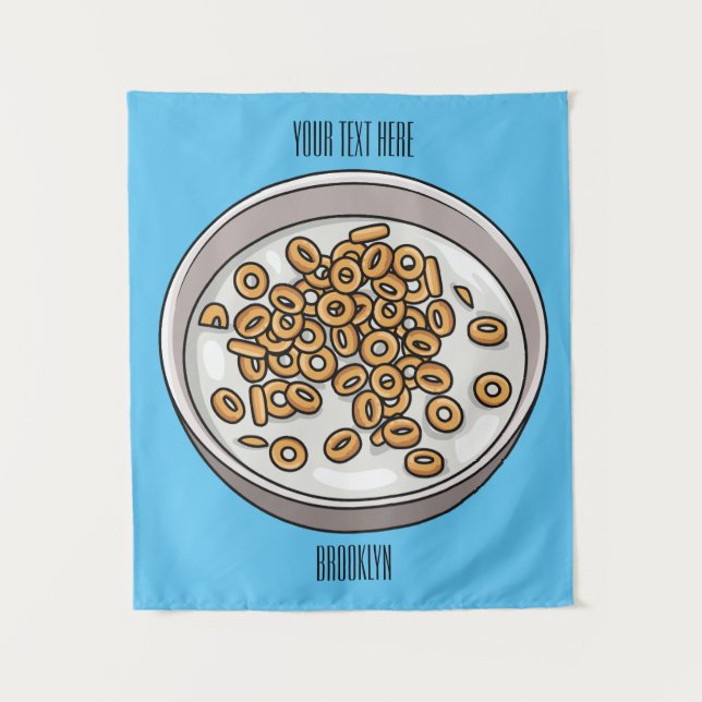 Tapiz Ilustracion de personalizado de cereales (Anverso)