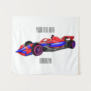 Tapiz Ilustracion de personalizado de coches de carreras