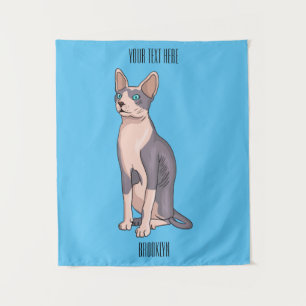 Tapiz Ilustracion de personalizado de gatos Sfinx