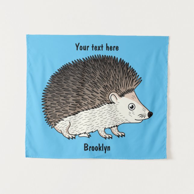 Tapiz Ilustracion de personalizado de hedgehog espinoso (Anverso (horizontal))