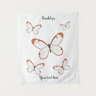 Tapiz Ilustracion de personalizado de mariposa de vidrio