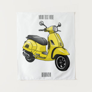 Tapiz Ilustracion de personalizado de motocicleta con ci
