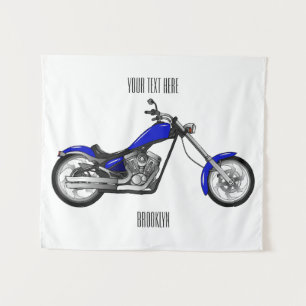 Tapiz Ilustracion de personalizado de motocicleta de hel