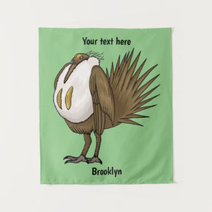 Tapiz Ilustracion de personalizado de pájaro de gran sab