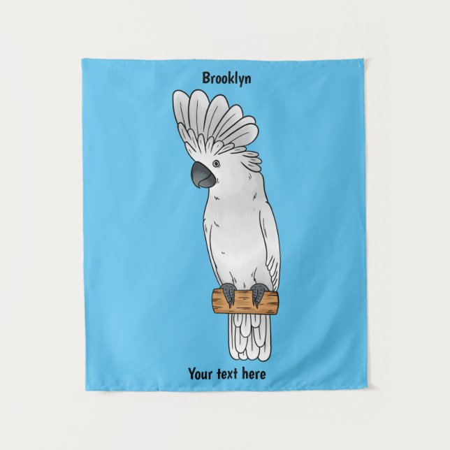 Tapiz Ilustracion de personalizado de pájaro de paraguas (Anverso)