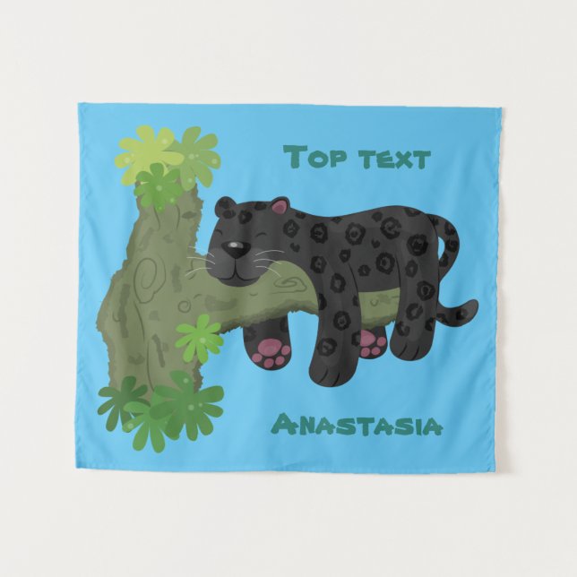 Tapiz Ilustracion de personalizado de pantera negra de j (Anverso (horizontal))