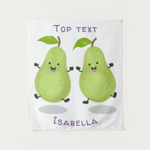 Tapiz Ilustracion de personalizado de par de pera cúpula