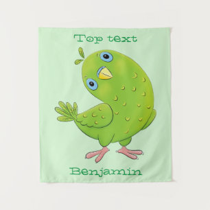 Tapiz Ilustracion de personalizado de paracaídas verde l