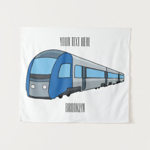 Tapiz Ilustracion de personalizado de trenes eléctricos