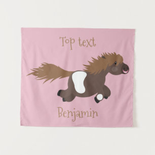 Tapiz Ilustracion de personalizado del pony de Shetland 