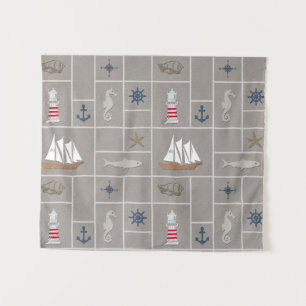 Tapiz Ilustracion de temática náutica