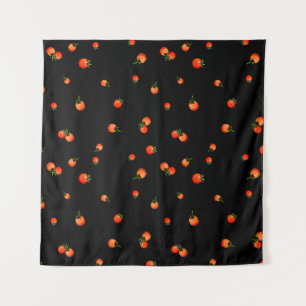 Tapiz Ilustracion de tomates cerezos. Acuarela sin incon