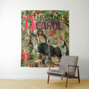 Tapiz Ilustración del Fantasma de la Navidad Presente Sc