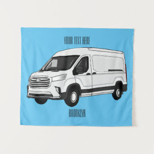 Tapiz Ilustracion del personalizado de la camioneta de e