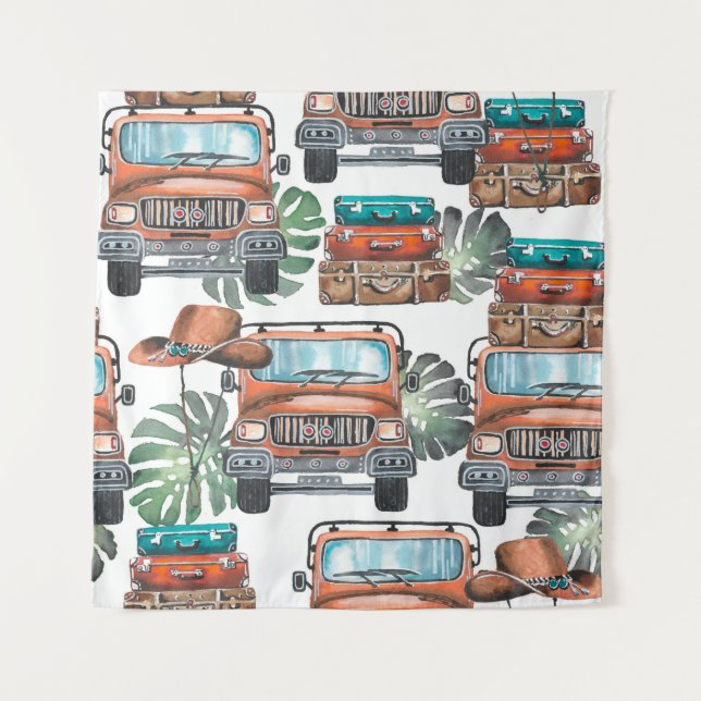 Tapiz Ilustracion dibujado a mano. Manto transparente de (Anverso)