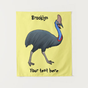 Tapiz Ilustracion feliz de personalizado de aves en casc
