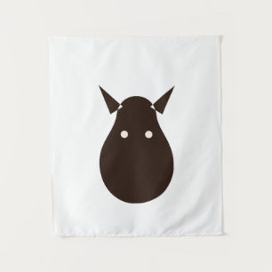 Tapiz Ilustración minimalista de silueta de zorro animal