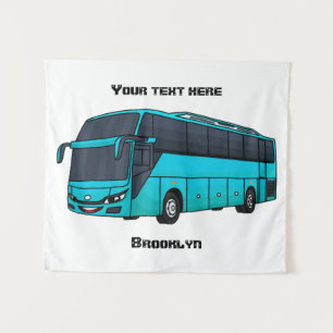Tapiz Ilustracion moderno de personalizado de autobús de