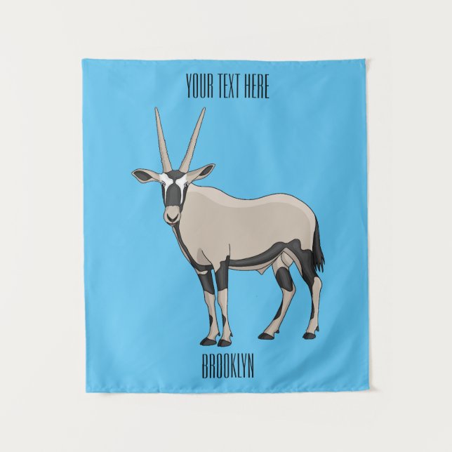Tapiz Ilustracion Oryx personalizado (Anverso)