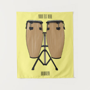 Tapiz Ilustracion personalizado Bongo drum