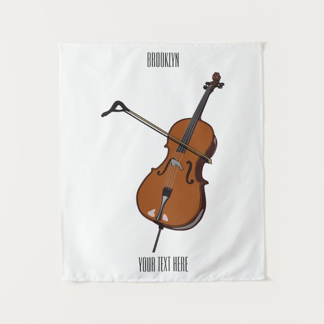 Tapiz Ilustracion personalizado Cello (Anverso)
