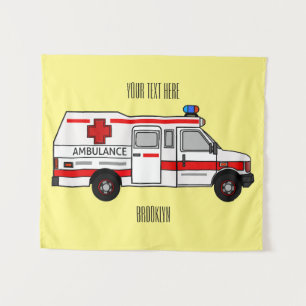Tapiz Ilustracion personalizado de ambulancia