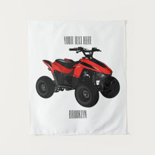 Tapiz Ilustracion personalizado de atv de cuatro bicicle