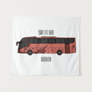 Tapiz Ilustracion personalizado de autobús
