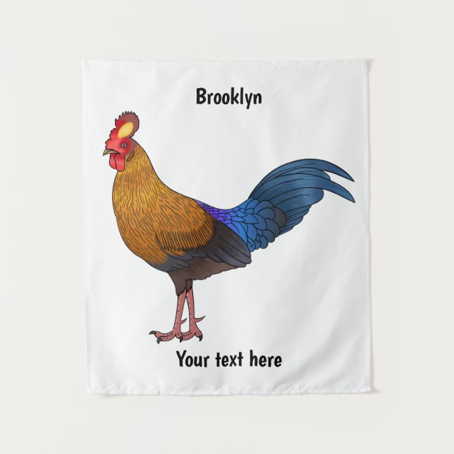 Tapiz Ilustracion personalizado de aves de Sri Lanka (Anverso)