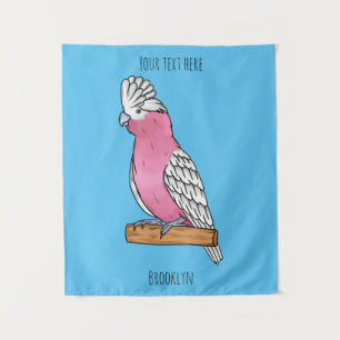 Tapiz Ilustracion personalizado de aves Galah