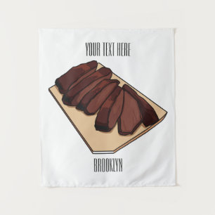 Tapiz Ilustracion personalizado de brisket de carne