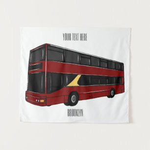 Tapiz Ilustracion personalizado de bus de dos pisos